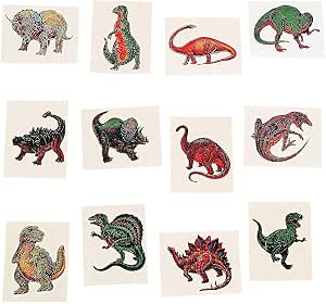 Fun Express Dinosaur Temporary Tattoo Stickers - 72 Pieces