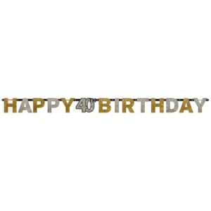 Sparkling Celebration 40 Prismatic Letter Banner
