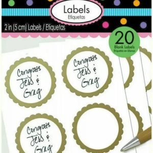 Labels Scalloped Gold