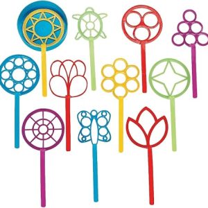 SUPER FUN BUBBLE WAND ASSORTMENT (1 DOZEN) - BULK