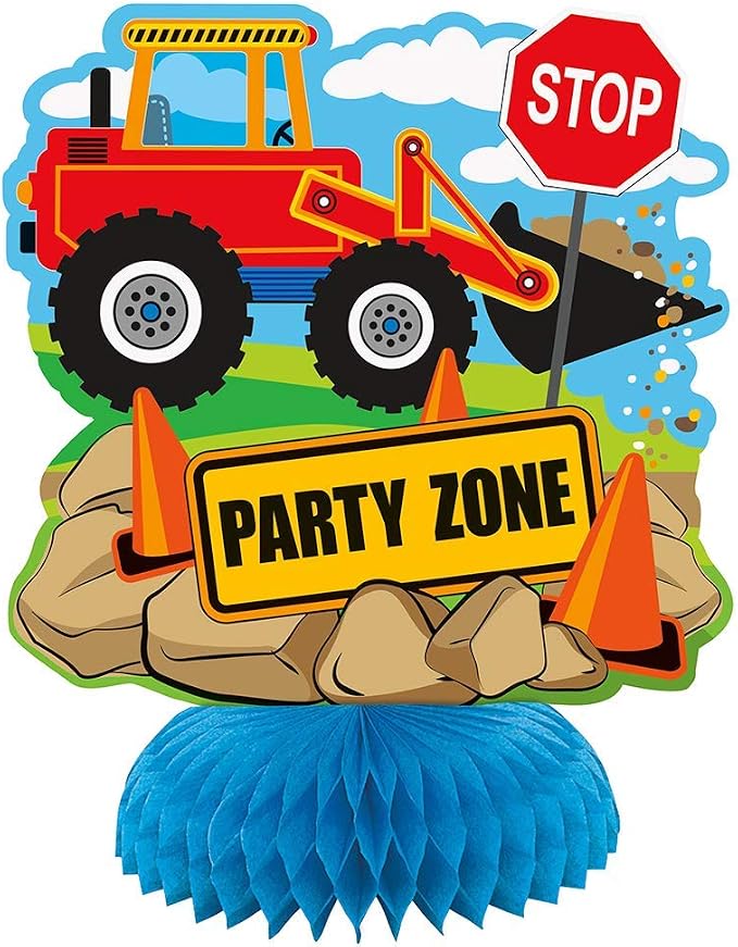 Unique Party 52078 - Mini Construction Party Table Decorations, Pack of 3