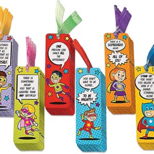 48 ~ Superhero Laminated Bookmarks ~ Size: 2 x 6 ~ New