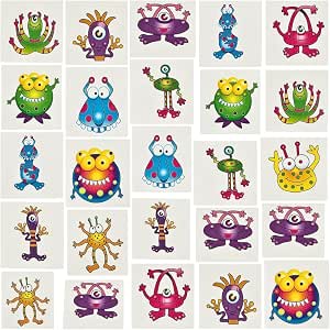 Monster Tattoos,72 tattoos per package