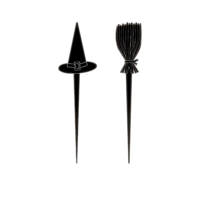 Halloween Party Supplies Witch Hats Broomstick Picks 10Pk