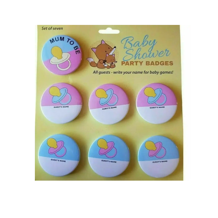 Kids Shower Party Badges