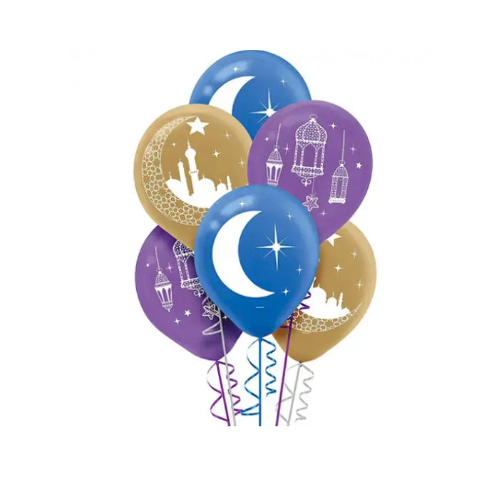 Latex Balloons Ramadan Moon Star Decorations