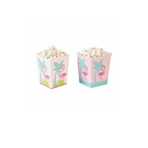Mini Pink Flamingo Popcorn Boxes