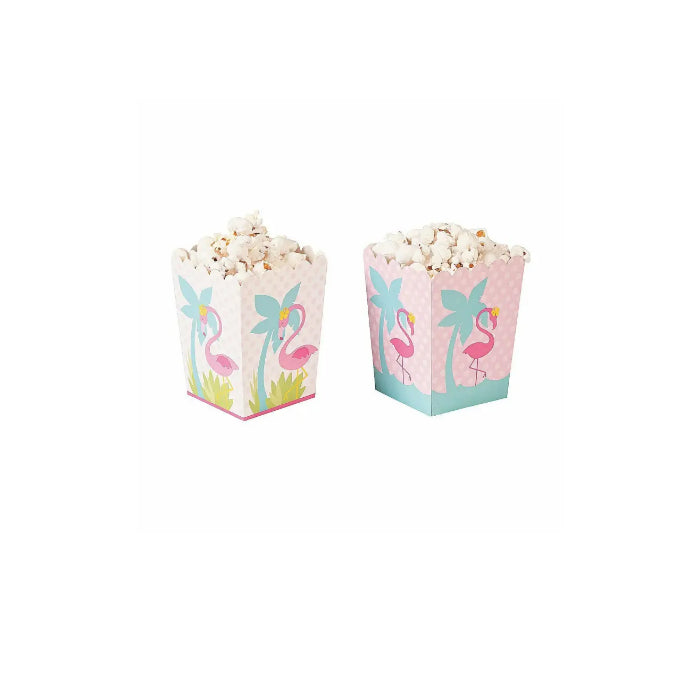 Mini Pink Flamingo Popcorn Boxes