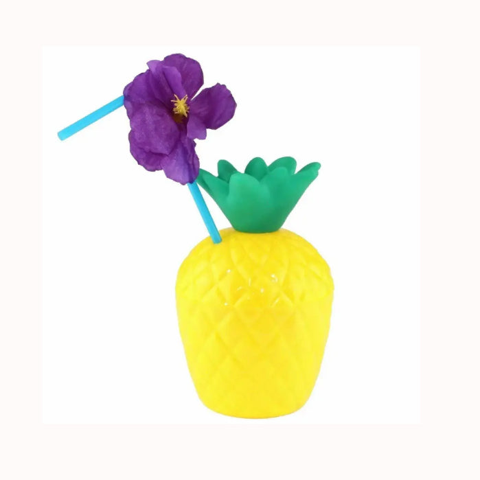 Tropical Hawaiian Plastic Pineapple Cup
